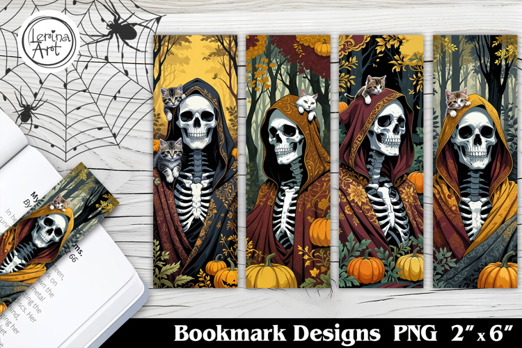 Skeleton Printable Bookmark 4 PNG