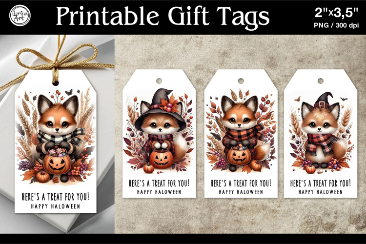Printable Gift Tags| Halloween Gift Tags| Cute | PNG