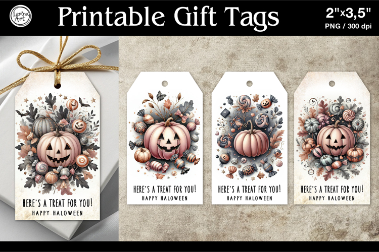 Printable Gift Tags| Halloween Gift Tags| Pumpkin | PNG
