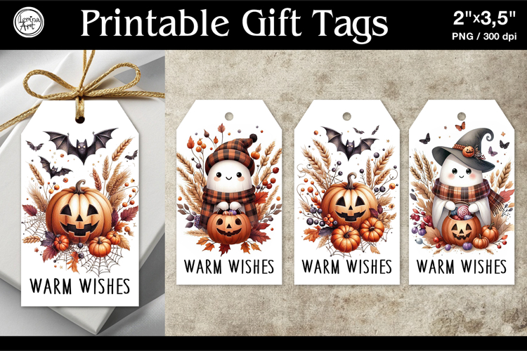 Printable Gift Tags| Halloween Gift Tags| Ghost | PNG