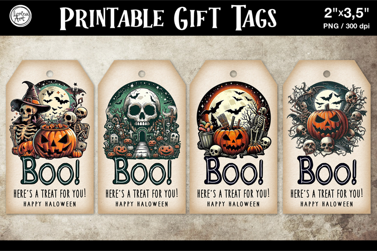 Halloween Gift Tags| Spooky | PNG