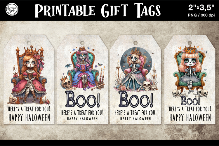 Halloween Gift Tags| Zombie Doll | PNG