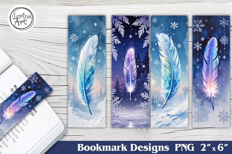 Christmas Feather Printable Bookmark 4 PNG