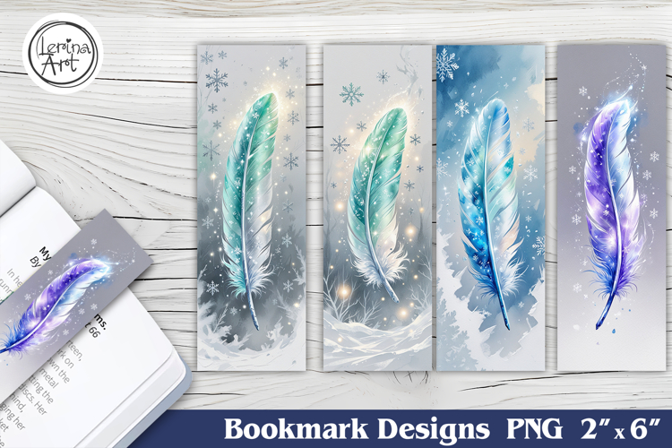Christmas Feather Printable Bookmark 4 PNG