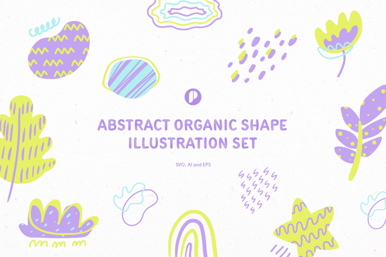 Cutey Abstract Organic Shape Illustration Set