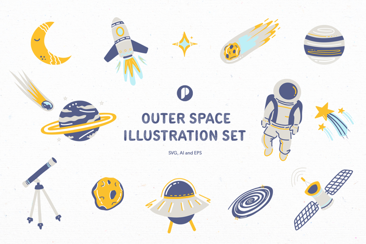 Great Universe Outer Space Illustration Set