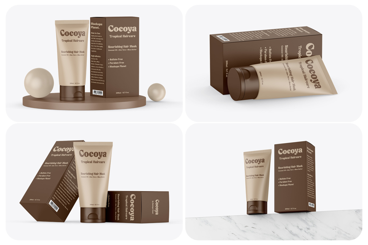 Tube with Box Mockups