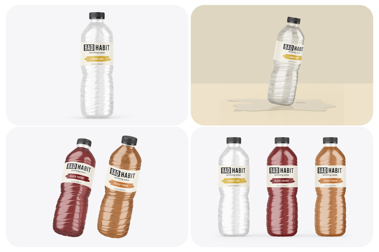 Water Bottle Mockup Set