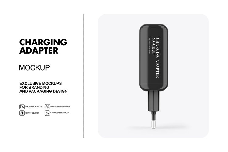 Glossy Charging Adapter Mockup example image 1
