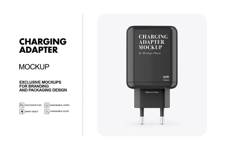 Glossy Charging Adapter Mockup example image 1