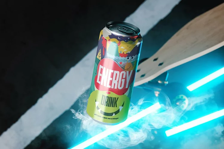Energy Drink Can Mockup