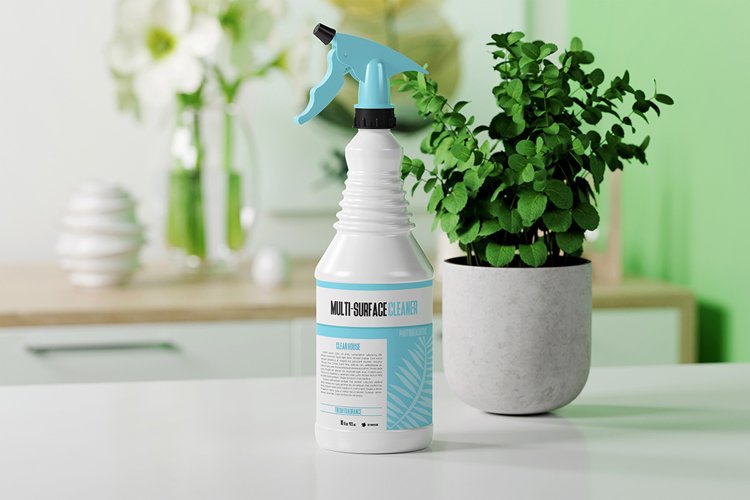 Cleaner Spray Bottle Mockup