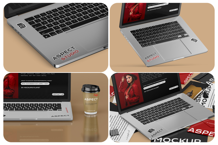 MacBook Pro 16 Sticker Mockups