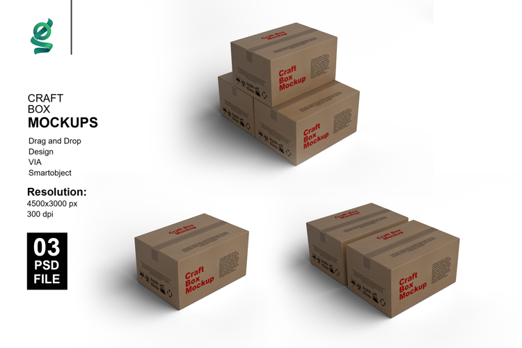 Craft Paper Box Mockups