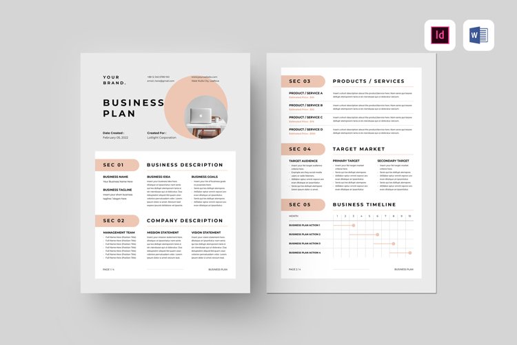 Business Plan | MS Word   Indesign