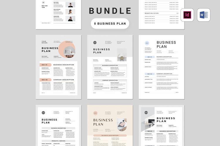 Business Plan Bundle | MS Word & Indesign example image 1