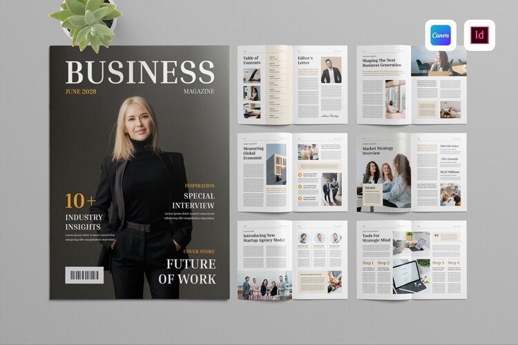 Business Magazine | Canva & InDesign example image 1