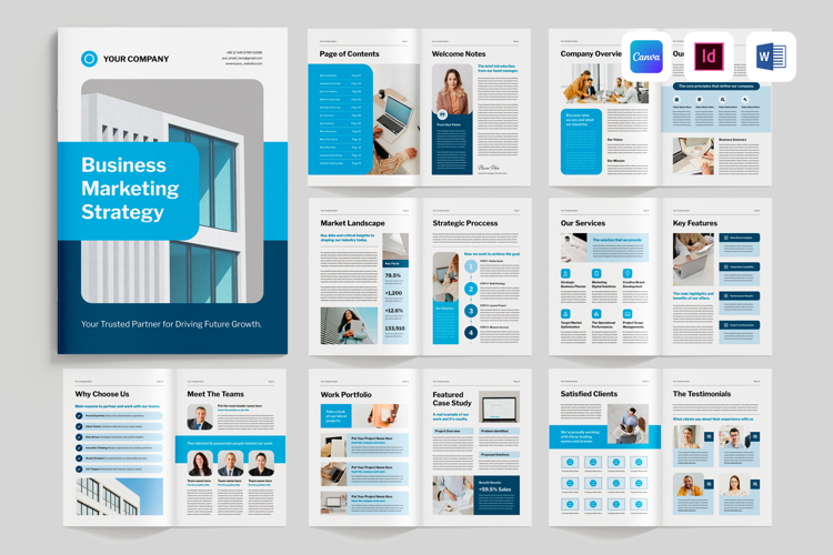 Brochure | Canva, MS Word, InDesign