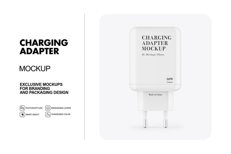 Matte Charging Adapter Mockup example image 1