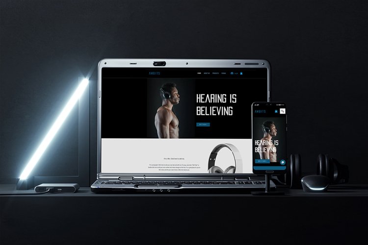 Devices Screens Black Scene Mockup example image 1