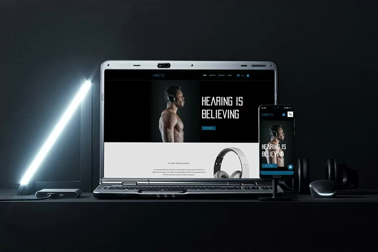 Devices Screens Black Scene Mockup
