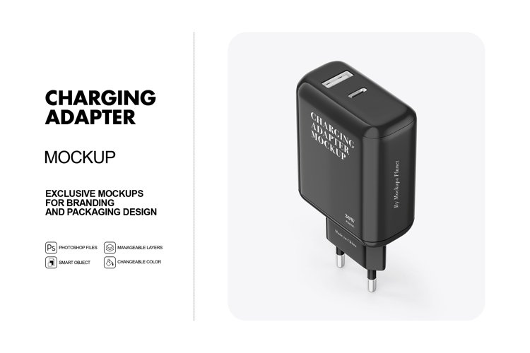 Glossy Charging Adapter Mockup example image 1