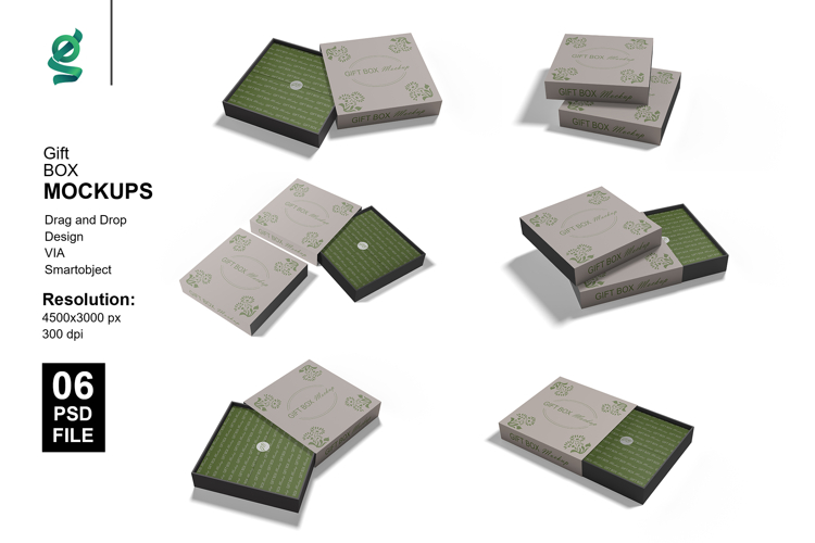 Gift Box Mockups 3D rendering Gift Box Mockups