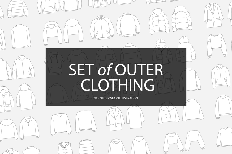 Set of Outerwear Illustration