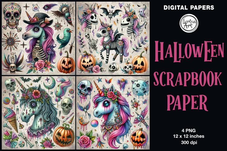 Halloween digital papers. Junk Journal page. Scrapbook