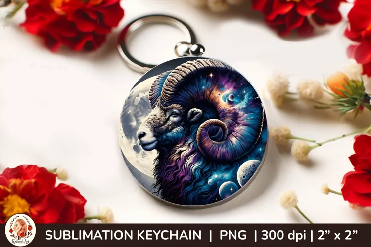 Wild Animal, Round Keychain, 3d keychain, Galaxy