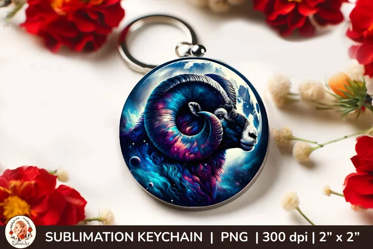 Wild Animal, Round Keychain, 3d keychain, Galaxy