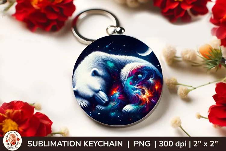 Wild Animal, Round Keychain, 3d keychain, Galaxy