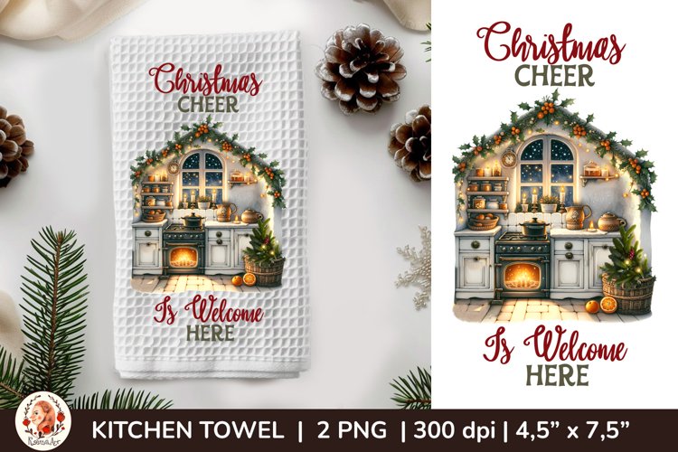 Kitchen Towel Sublimation, Christmas Sublimation, Dish Towel