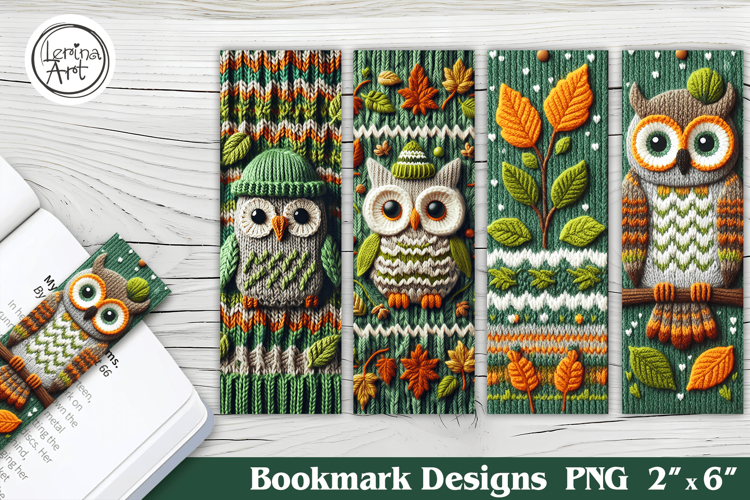 Knitted Bookmarks Printable Bookmark 4 PNG
