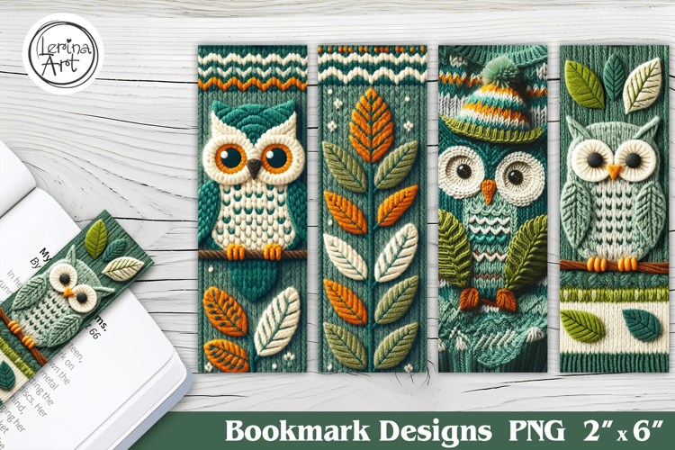 Knitted Bookmarks Printable Bookmark 4 PNG