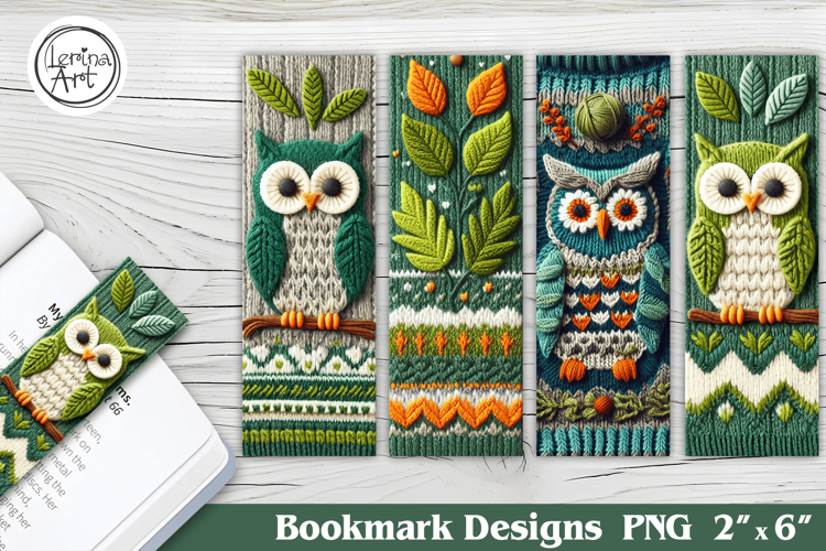 Knitted Bookmarks Printable Bookmark 4 PNG
