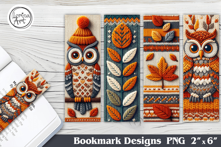 Knitted Bookmarks Printable Bookmark 4 PNG