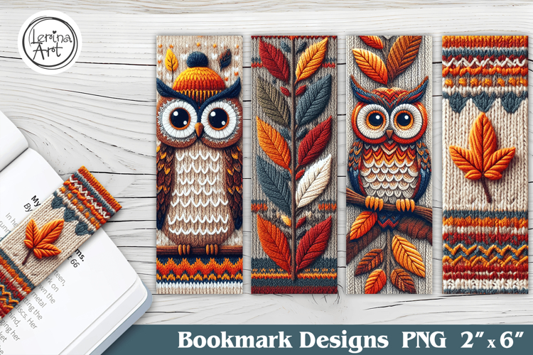 Knitted Bookmarks Printable Bookmark 4 PNG