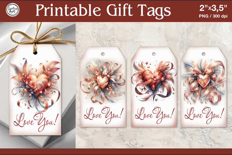 Valentines Gift Tags | PNG Sublimation