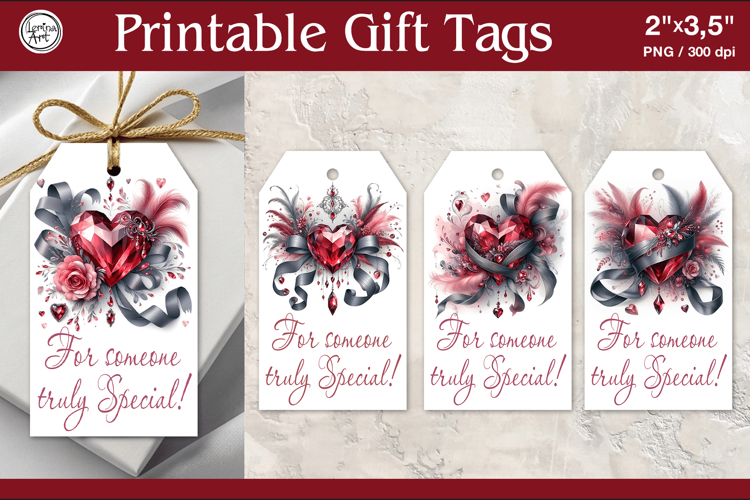 Valentines Gift Tags | PNG Sublimation