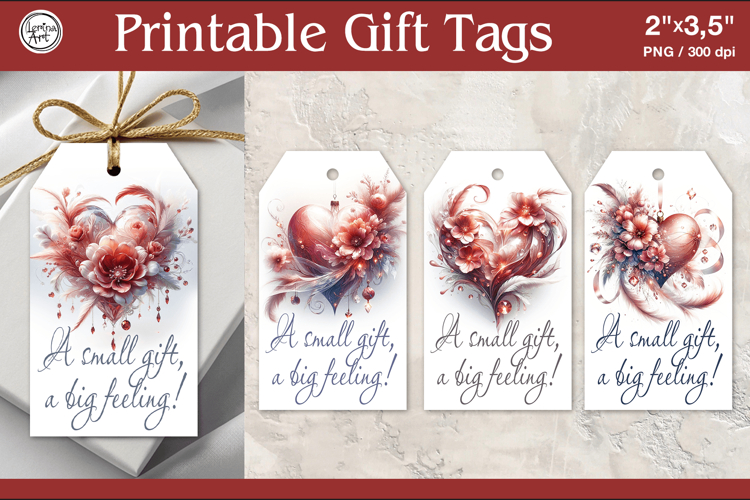 Valentines Gift Tags | PNG Sublimation