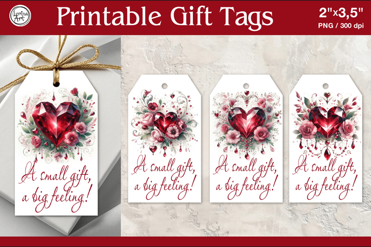 Valentines Gift Tags | PNG Sublimation