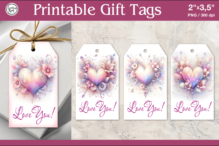Valentines Gift Tags | PNG Sublimation