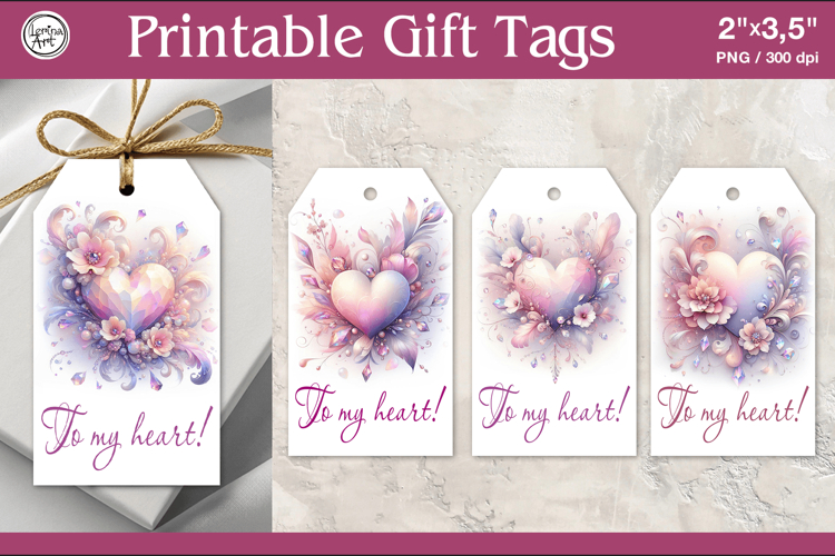 Valentines Gift Tags | PNG Sublimation