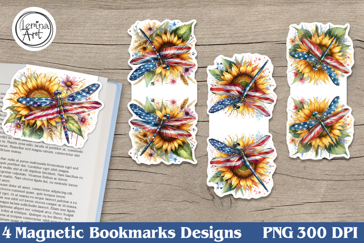 4th of July Magnetic Bookmarks 4 PNG