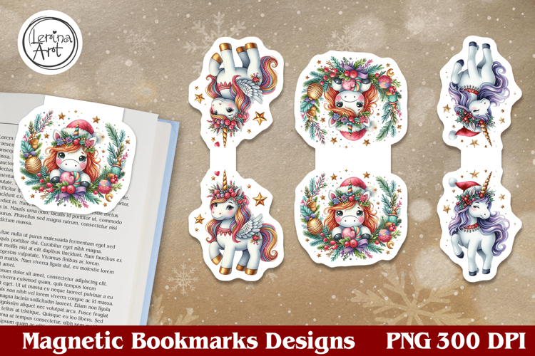 Christmas Magnetic Bookmarks 3 PNG