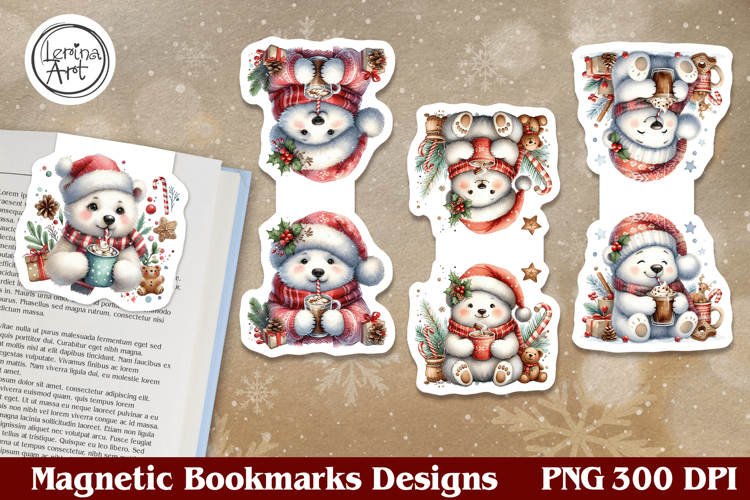 Christmas Magnetic Bookmarks 4 PNG