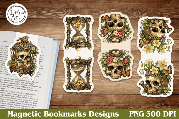 Gothic Magnetic Bookmarks 4 PNG