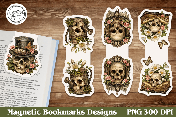 Gothic Magnetic Bookmarks 4 PNG