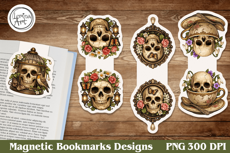 Gothic Magnetic Bookmarks 4 PNG